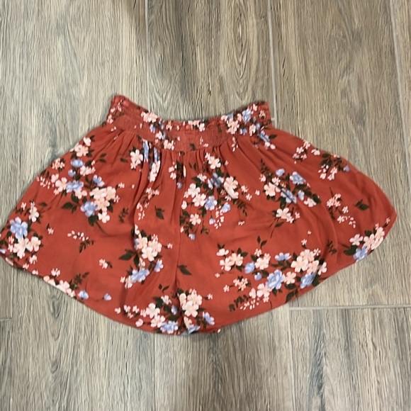 American Eagle Shorts Skirt Floral Flowy Fall Vintage Y2K Culotte India Elastic - Picture 8 of 12